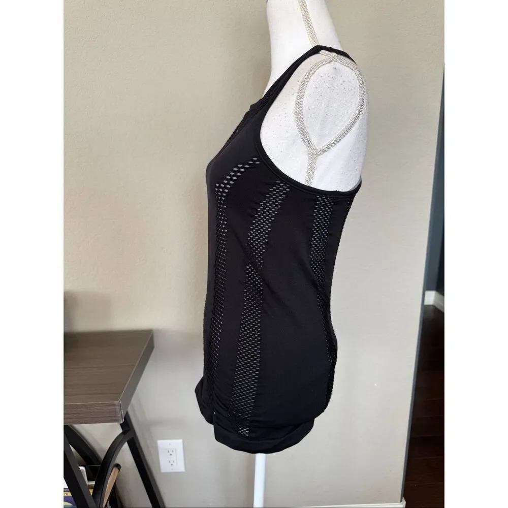 Athleta Black Ventilated Double Layer Racerback Tank Top Small